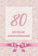 80 ans joyeux anniversaire : Album de souvenir pour 80ème anniversaire - Coller vos photos 
