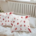 thumbnail image 4 of Outdoor Waterproof Pillow Covers Halloween Scary Blood Hand Print Decorative Throw Pillow Protectors,Red and White Pillowcase Cushion Cases for Patio Sofa Garden Couch,24x24in,Pack of 2, 4 of 9