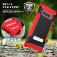 thumbnail image 4 of Case for Galaxy S10 Plus, Red Tri-Shield [Military Grade] Rugged Cover with Metal Kickstand [Includes Wrist Strap Lanyard] for Samsung Galaxy S10+ Phone (SM-G975), 4 of 10