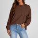thumbnail image 2 of Tops de otoño para mujer,Blusa de manga larga para mujer, cuello redondo, corte holgado, color liso, largo normal para uso diario, sopatenor, 2 of 8