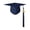 Navy, variant on Unisex Adult Matte Graduation Cap with 2026 Tassel Black