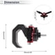 thumbnail image 4 of Gancho colgante ajustable para motocicleta, gancho doble tipo cuerno, soporte para casco y equipaje para scooters y bicicletas, negro y rojo, 1 Pc, 65mm, 4 of 7
