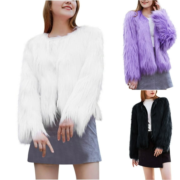 FRSASU Womens Cardigans Solid Long Sleeve Casual Loose Winter Coat White 10(XL)