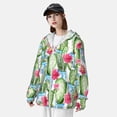 thumbnail image 5 of Kll Flowers And Cactus Print Men'S Women’s Upf 50+ Sun Protection Outdoor Hoodie Jacket Long Sleeve Fishing Hiking Performance Shirt- Small, 5 of 8