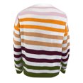 thumbnail image 4 of AOOCHASLIY 2023 Womens Sweater Women's Fashion Striped Colorblock Cropped Short Knit Sweater, 4 of 5