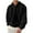 Black, variant on Men's Winter Solid Color Lapel Loose Long Sleeve T-Shirt, Henley Button Up Sport Top for Casual Wear, Gym and Lounge Style,Black,4XL