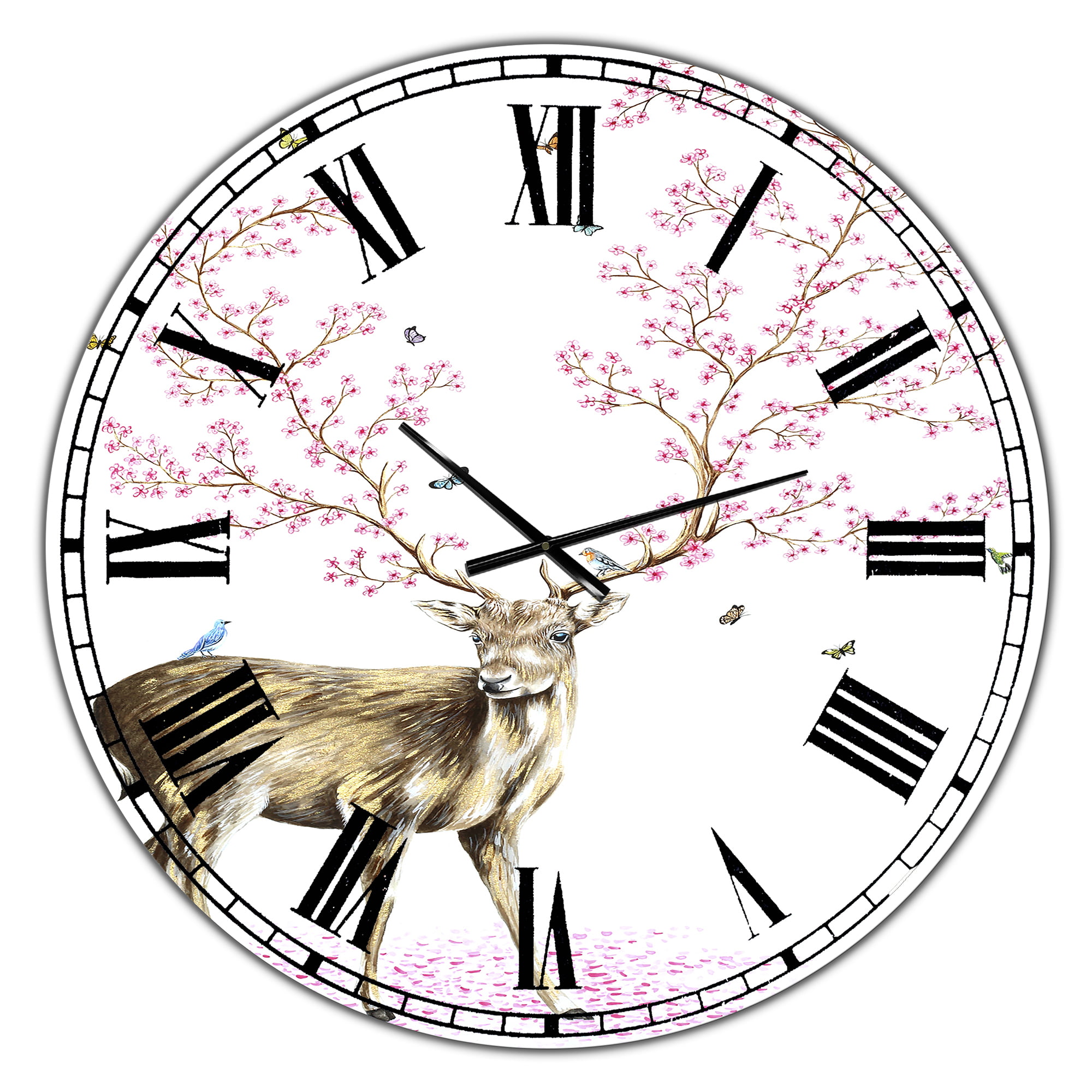 Cherry blossom decorative wall clock