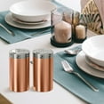 thumbnail image 2 of nu steel Jumbo Salt & Pepper Shaker Set of 2, 15 Oz. Stainless Steel with Copper Finish, Small, Shiny TG-JSP-C, 2 of 4
