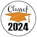 thumbnail image 2 of 48 Class of 2022 Orange Graduation Envelope Seals Labels Stickers 1.2" Round, 2 of 2