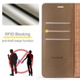thumbnail image 3 of Allytech Flip Wallet Case for iPhone 14, with Credit Card Slots, Magnetic Clasp, Slim Thin RFID Blocking Premium PU Leather Shockproof Kickstand Cover Case for Women Men - Brown, 3 of 6