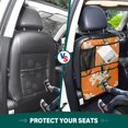 thumbnail image 6 of Iauyy 2-in-1 Car Kick Mats Back Seat Protector, 6 Large Storage Pockets , Universal Car Seat Back Protectors Kick for SUV & Sedan 25x18in,The Green Lily Flower, 6 of 6