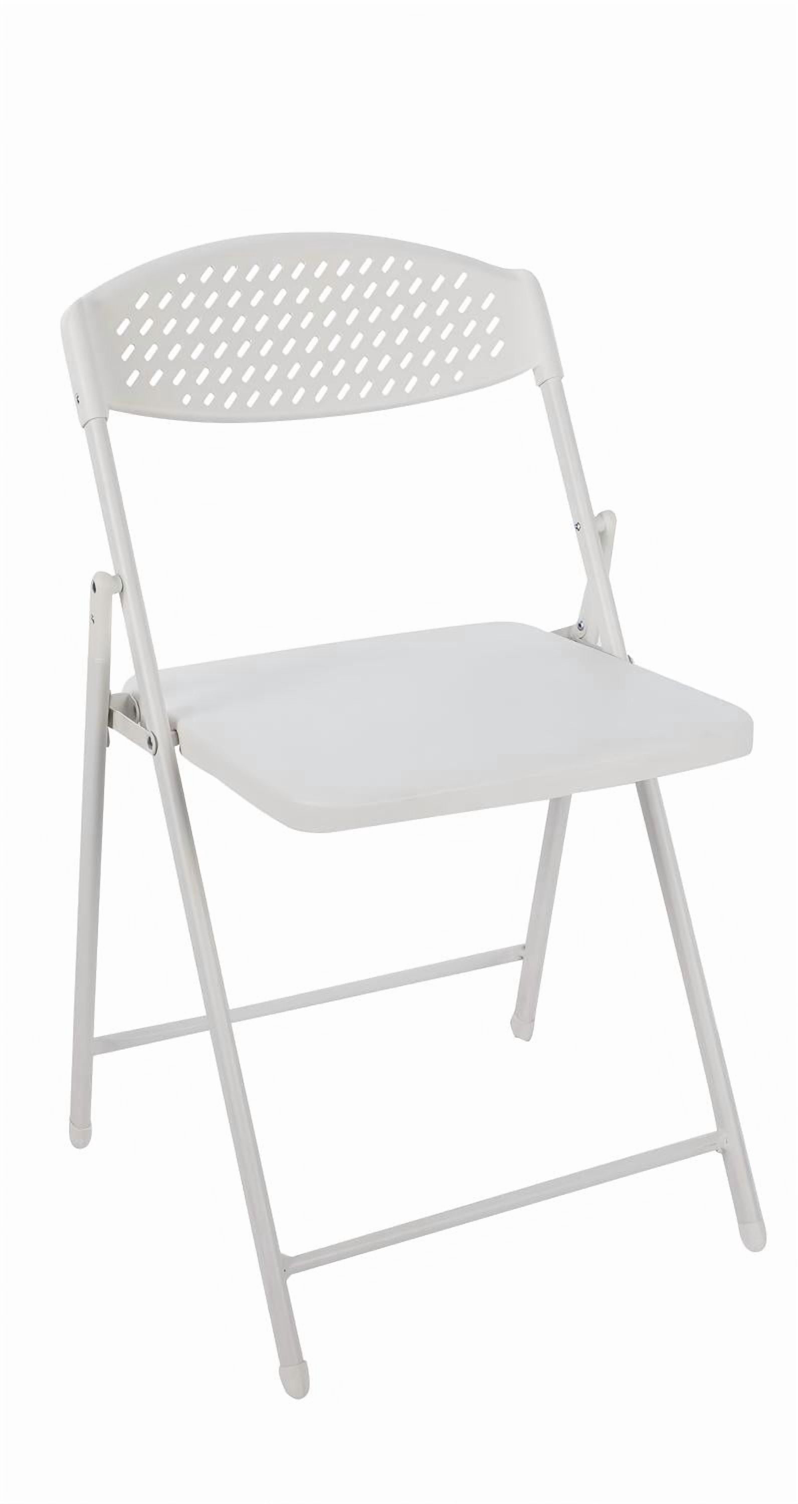 (2 pack) Mainstays Resin Light-Weight Folding Chairs, White (Set of 4)