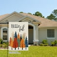 thumbnail image 2 of JOOCAR Hello Fall Linen Garden Flag with Colorful Trees for Fall Autumn Home Outdoor Garden Yard Door Decor 12x18 inch, 2 of 5