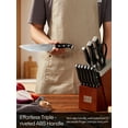thumbnail image 6 of FOHERE 14 Pcs Knife Set with Self-sharpening Technology, Waved Texture Kitchen Knives, Stainless Steel, 6 of 9