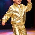 thumbnail image 2 of Dakiuu Boys Girls Bomber Jacket Stand Collar Zip Front Long Sleeve, 2 of 8