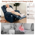 thumbnail image 4 of Dual Motor Power Lift Recliner Chair for Elderly, Infinite Position Lay Flat Lift Chair with Heat and Massage, Extended Footrest, USB Ports, Lumbar Pillow, Cup Holders, Bark Blue, 4 of 10