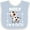 Blue and White, variant on Inktastic I'm a Cutie White and Brown Holstein Cow with Arrows Boys or Girls Baby Bib