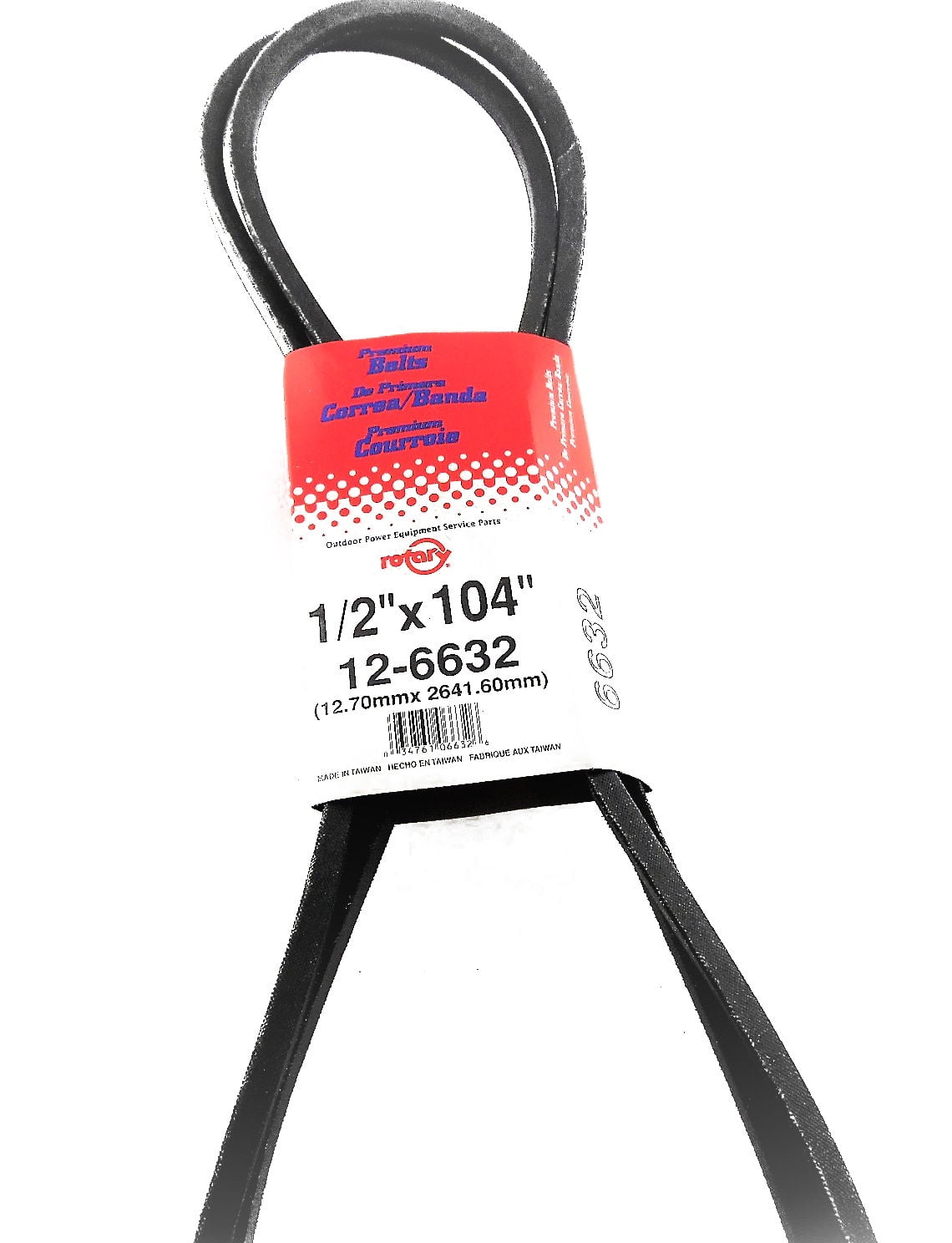6632 / 4L1040 Rotary Lawn Mower Belt (1/2" X 104")