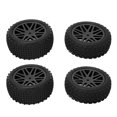 thumbnail image 1 of 4 Pcs RC Car Tires, 2 Front 2 Rear Round Stud Type Off Road RC Tires Rubber Plastic High Grip RC Car Wheels for 1/10 RC Car, 1 of 8