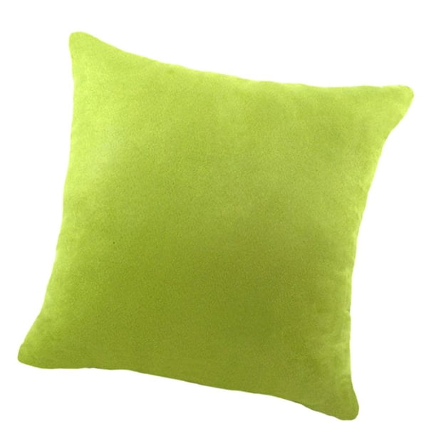 Funda de Almohada Sencilla DIY para El Hogar, Funda de Sofá, Funda de Cojín de Cintura, Funda de Almohada, Funda de Almohada, Ropa de Cama Verde-45x45cm Soledad Fundas de almohada de terciopelo