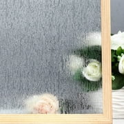 VELIMAX Rain Glass Window Film Privacy Static Window Clings Decorative Glass Sticker for Home Office Removable UV Protection Heat Control 17.7 x 157.4 inches