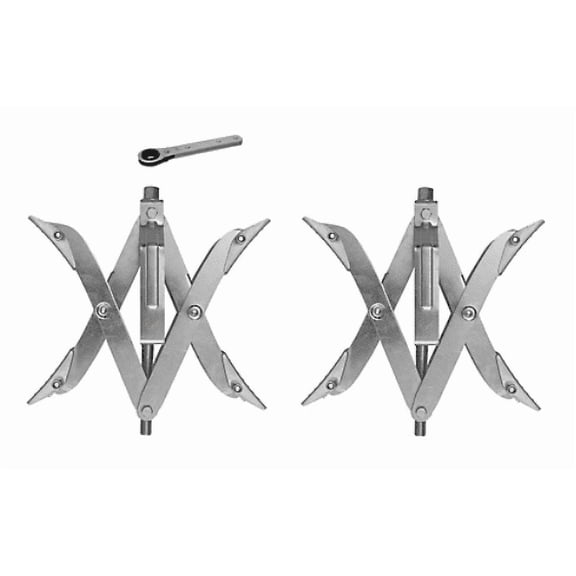 TowingMaster X-Chock RV Stabilizer Wheel Set, Adjustable Design Heavy-Duty Steel X-Chock for RVs Travel Trailers Camper Tire, Includes Wrench and 2 X-Chocks