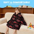 thumbnail image 5 of Game Controller Red Pattern Lamb Fleece Blanket Hoodies for Teens ,Teens Oversize Sherpa Wearable Hooded Blanket Sweatshirt with Super Pockets, 5 of 6