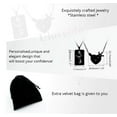 thumbnail image 3 of Uloveido Black Stainless Steel Key Lock Pendants Necklaces Jewelry Set for Him and Her with Zircon, 3 of 7