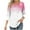 Pink Plus Size Blouse for Women_b, variant on CYMMPU 3/4 Sleeve Blouses for Women Dressy Casual Tunic Tops Loose Fit Spring Tops Flower Pattern Summer Trendy Shirts Crew Neck Lightweight Basic Tees Pink S