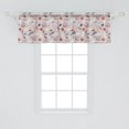 thumbnail image 2 of Ambesonne Poinsettia Valance Pack of 2, Winter Foliage Neutral, 54"X18", Blue Grey and Dark Salmon, 2 of 4