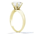 thumbnail image 3 of Round Cut Forever ONE D-E-F Moissanite 6-Prong Knife-Edge Solitaire Engagement Ring in 14k Yellow Gold, 3 of 5