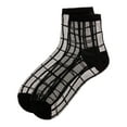thumbnail image 6 of MeMoi Cheery Checker Sheer See-Through Ankle Socks - Womens - Female, 9-11, Black-Black, 6 of 11