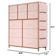 thumbnail image 2 of Dresser for Bedroom,12 Dressers & Chest of Drawers with Side Pockets,Tall Fabric Storage Dresser for Bedroom, Closet, Nursery,Hallway, Entryway,Metal Frame, Wood Top, 2 of 7
