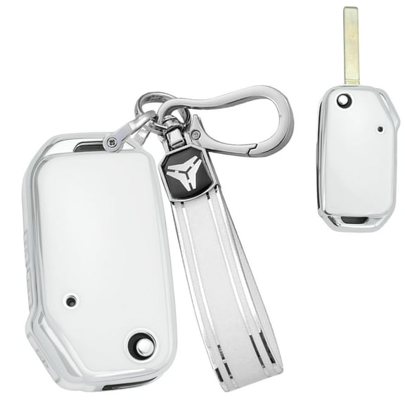 Soft TPU Fit for Kia Flip Key Fob Cover for Forte Seltos Soul Sportage Sorento Cerato Telluride Accessories Keyless with Leather Keychain