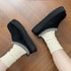 thumbnail image 3 of Zapatillas de mujer de suela gruesa de estilo étnico para invierno, de algodón grueso y cálido, sin cordones, botas de nieve, 3 of 6