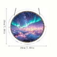 thumbnail image 3 of Round Acrylic Puzzle Suncatcher - Stained Glass Style Window Hanging Dreamy For Home Decor, 3 of 6