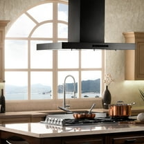 ZLINE 36 in. Island Mount Range Hood in Black Stainless Steel (BSKE2iN-36)