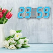Kayannuo Wall Decor 3D LED Digital Clock Wall Deco Glowing Night Mode Adjastable Electronic Table Clock Wall Clock Decoration Living Room LED Clock Room Decor