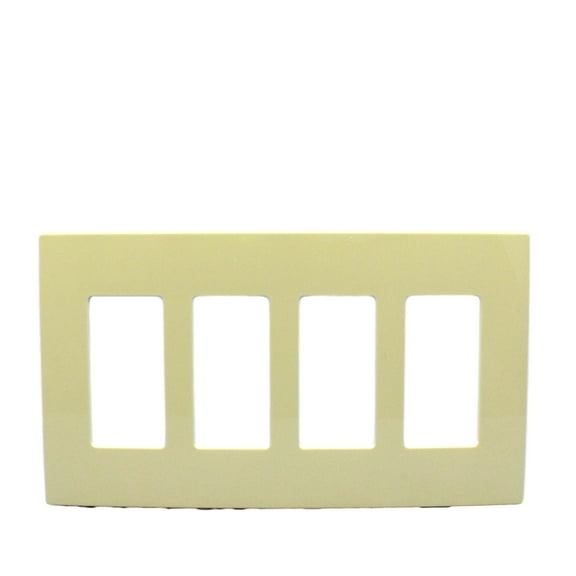 Leviton Almond 4-Gang Midway Size Decora Screwless Wallplate Cover GFCI GFI SJ264-SA