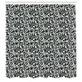 thumbnail image 3 of Ambesonne Black and White Shower Curtain, Circle and Dots, 69"Wx75"L, Black White, 3 of 3