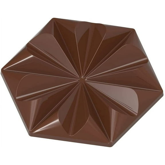 Chocolate World 1906 Polycarbonate Chocolate Mold with 2 Ruby-Tablet Cavities, Each 89.5mm x 103.5mm x 13.5mm High