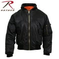 thumbnail image 3 of Rothco Hooded MA-1 Flight Jacket - Black, 3 of 3