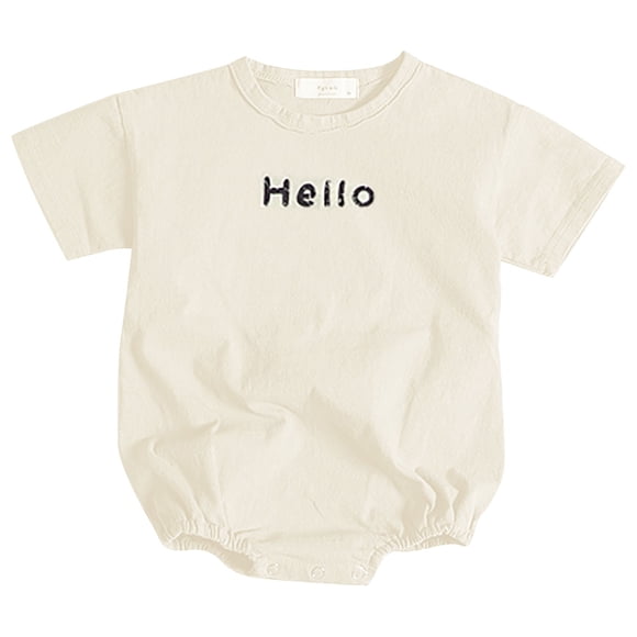 EDFBUYKRS Justaucorps Mignon à Manches Courtes pour Bébés Filles et Garçons Nés pour Ramper Tout-Terrain