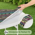 thumbnail image 5 of Colorful Ethnic Pattern Round Fitted Tablecloth with Elastic Edge,Dining Table Cover Waterproof,Outdoor Round Tablecloth for Camping,Dining,Indoor and Outdoor, 5 of 7