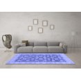 thumbnail image 3 of Ahgly Company Indoor Square Oriental Blue Modern Area Rugs, 7' Square, 3 of 4