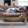 thumbnail image 4 of Exclusivo Mezcla Orthopedic Pet Bed for Medium Dogs 36"X24", L Shaped Waterproof Dog Beds with Removable Washable Cover, Gray, 4 of 7