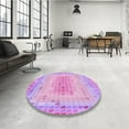 thumbnail image 3 of Ahgly Company Indoor Rectangle Patterned Pastel Purple Pink Area Rugs, 2' x 3', 3 of 6