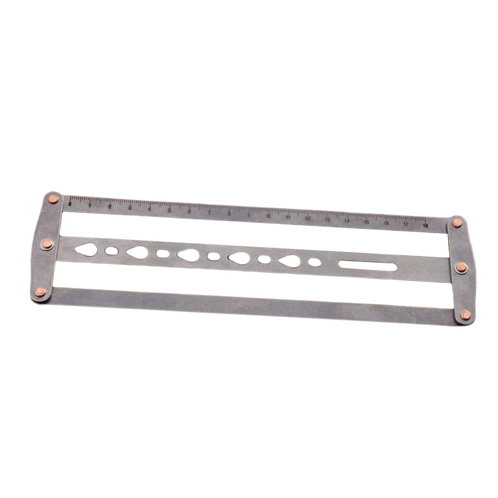 Leather Belt Auxiliary Positioning Punch Ruler Punch Hole Spacing Tools Stainless Steel Durable Leathercraft Tool Handmade Belt End