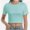 Aqua, variant on Women's Basic Teen Tee Workout Crewneck Short Sleeve Slim Fitted Casual Crop Top
