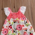 thumbnail image 3 of Franhais Baby Girls Summer Romper Floral Lace Patchwork Ruffle Jumpsuit Backless One-piece Shorts, 3 of 6